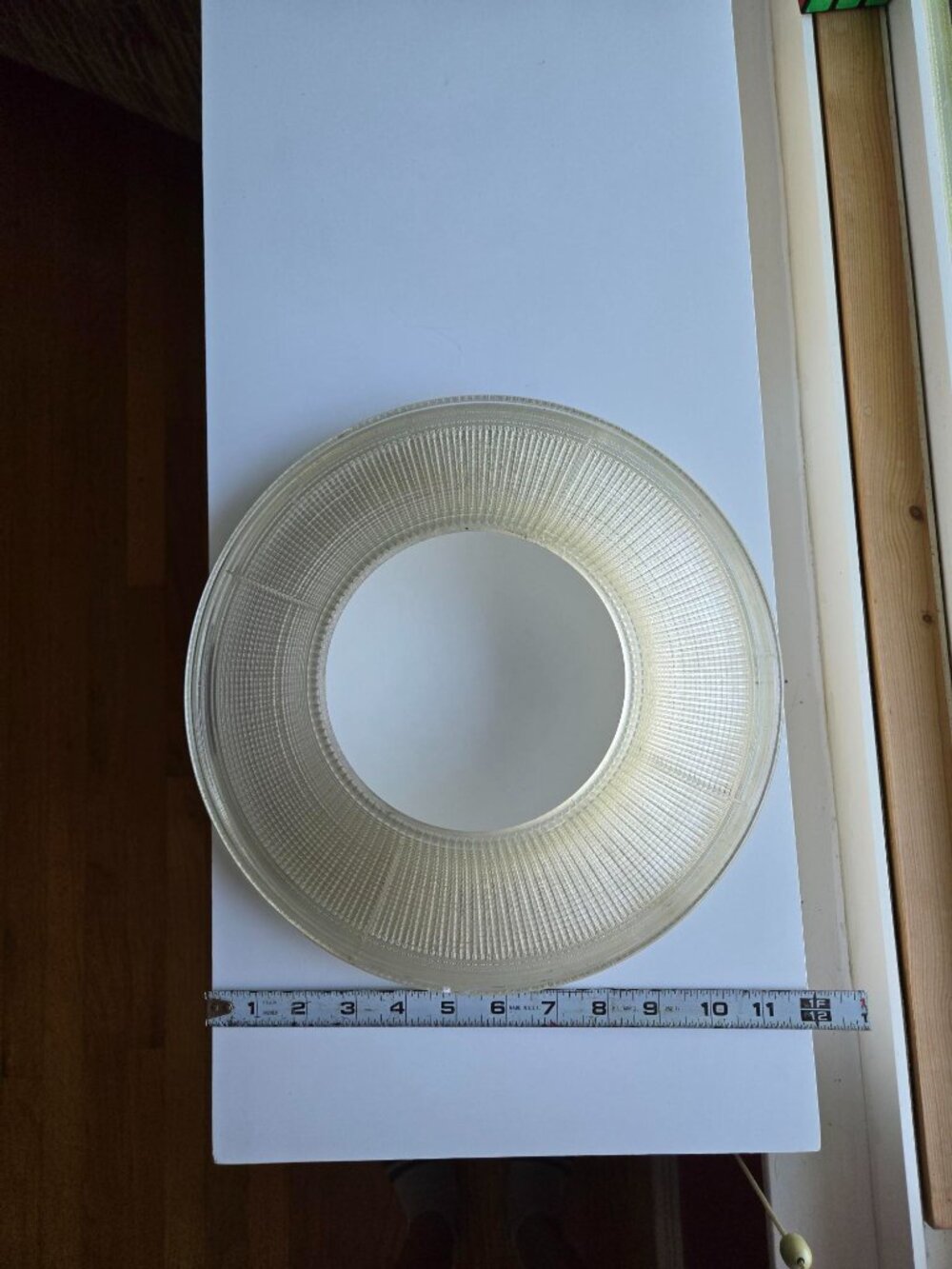 HOLOPHANE 1-PC 12” LIGHT SHADE 2130 CLEAR PRISMATIC (TOP ONLY)